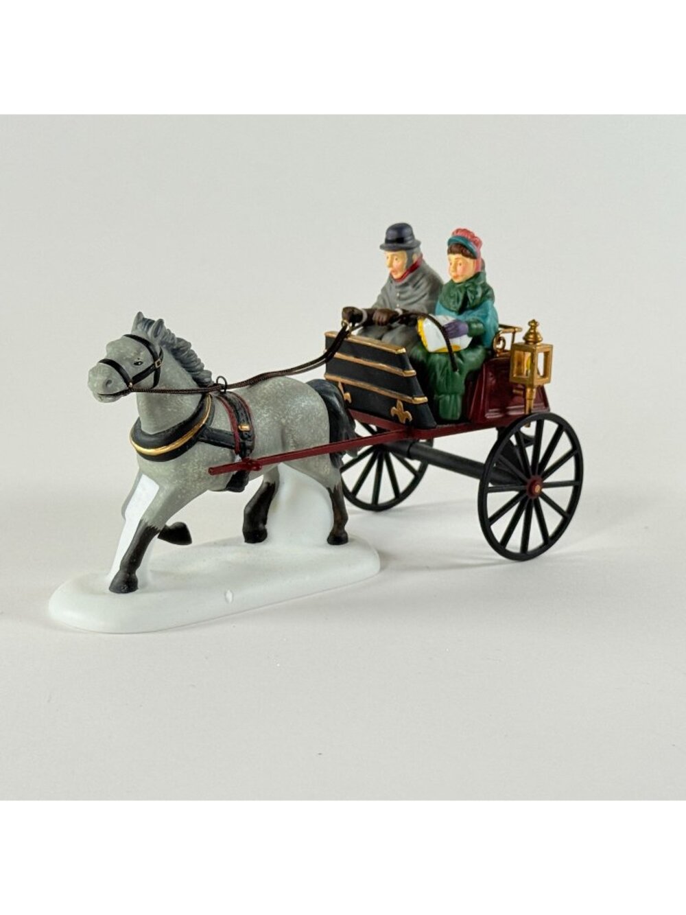 Vintage Dept 56 Heritage Village Collection Red Christmas Sulky 58401